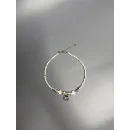 Чокер из натурального перламутра и гематита, с подвеской с бабочкой