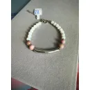 Браслет из натурального перламутра и родонита