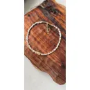 Чокер из серебряного гематита неправильной формы, с крупной золотой бусиной из мятого металла