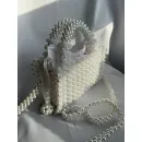 Сумка из акриловых бусин ежевика и имитация жемчуга