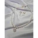Комплект украшений из натурального жемчуга