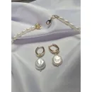 Комплект украшений из натурального жемчуга