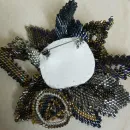 Брошь из японского бисера и страз" Чародейка -2"