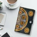 Портмоне. Обложка для документов/автодокументов "Денежная мандала" из натуральной кожи