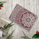 Обложка на паспорт из натуральной кожи "Снежные рубины"