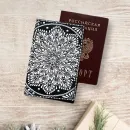 Обложка для паспорта из натуральной кожи "Зимние сумерки"
