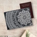 Обложка для паспорта из натуральной кожи "Зимние сумерки"