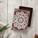 Обложка на паспорт из натуральной кожи "Снежные рубины"