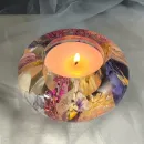 Большой подсвечник с цветами для чайной свечи