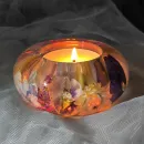 Большой подсвечник с цветами для чайной свечи