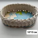 Вазочка плетеная под конфеты и восковые свечи