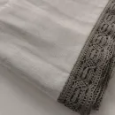 Льняная скатерть с кружевом по краю 155х225 см. Ручной крой. В наличии.