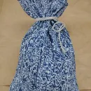 Декоративный мешочек с завязками "под гжель". Ручное ткачество.