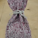 Декоративный мешочек с завязками "под гжель". Ручное ткачество.