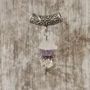 Подвеска с кварцем, аметистом и хрусталем