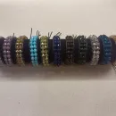 Браслет из синих хрустальных бусин в стиле Чан Лу двурядный