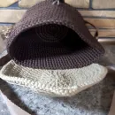 Сумочка через плечо цвет коричневый ручной работы Ессентуки