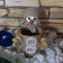 Снеговик корзинка связанная крючком ручной работы Ессентуки