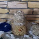 Снеговик корзинка связанная крючком ручной работы Ессентуки