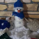 Снеговик связанный крючком ручная работа Ессентуки