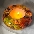 Большой подсвечник с цветами для чайной свечи