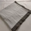 Льняная салфетка 35х35 см с кружевом по краю. Ручное крой. В наличии. Комплект 4 шт.