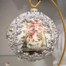 Набор елочных винтажных шаров ручной работы. Декупаж .