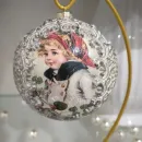 Набор елочных винтажных шаров ручной работы. Декупаж .