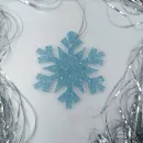 Снежинка на ёлку голубая