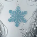 Снежинка на ёлку голубая