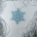 Снежинка на ёлку голубая