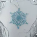 Снежинка на ёлку голубая