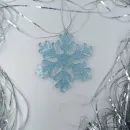 Снежинка на ёлку голубая