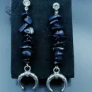 Серьги лунница с авантюрином