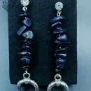 Серьги лунница с авантюрином