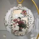 Набор елочных винтажных шаров ручной работы. Декупаж .