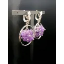Серьги с аметистом