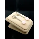 Серьги с розовым кварцем