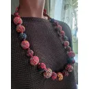 Бусы из текстиля ручной работы в стиле бохо