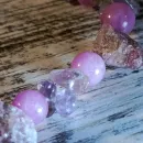 Браслет из апатита с аметрином и кварцем