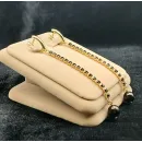 Серьги гагат на стразовой цепочке