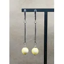 Серьги с жёлтым кальцитом