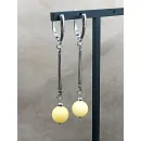 Серьги с жёлтым кальцитом