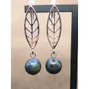 Серьги с дюмортьеритом