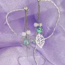 Серьги "Лунный камень и бирюза"