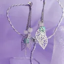 Серьги "Лунный камень и бирюза"