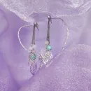 Серьги "Лунный камень и бирюза"