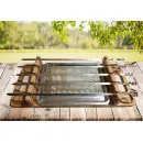 Поднос из дуба для подачи шашлыка к столу.