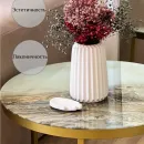 Ваза из гипса для сухоцветов декоративная 15 см