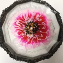 Фруктовница" Хризантема в черном" 3 яруса